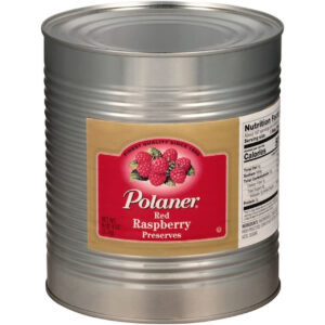 Polaner Red Raspberry Preserves Can, 132 Ounce, 6 Per Case