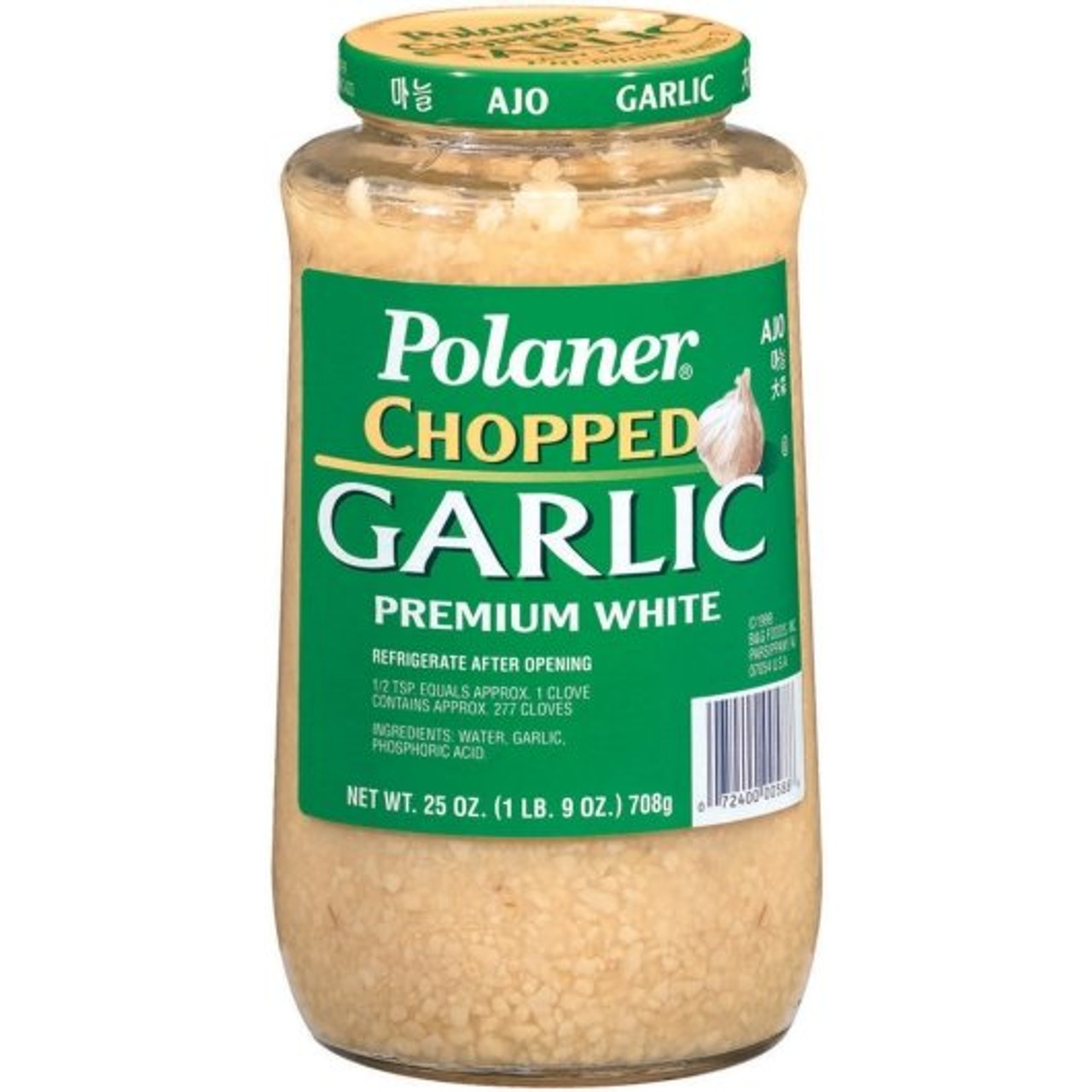 Polaner Chopped Garlic, 25 Ounce, 6 Per Case