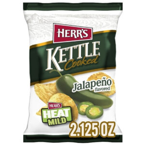 Herr s Jalapeno Flavored Kettle Cooked Potato Chips, 2.125 Ounce, 12 Per Case