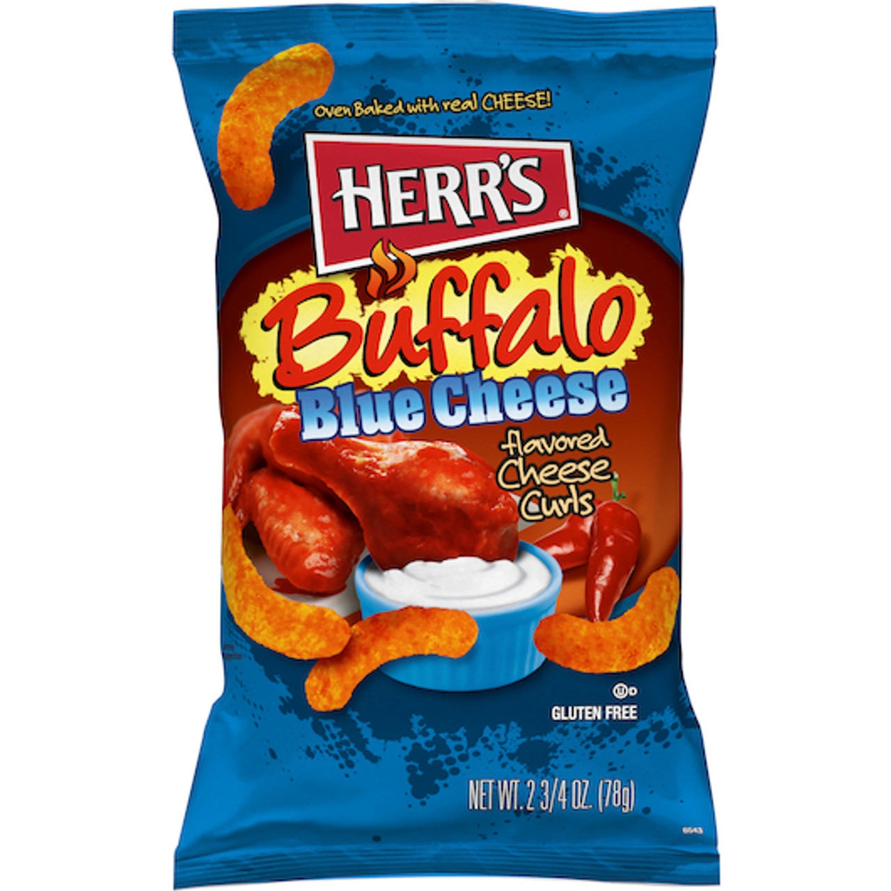 Herr Brands Buffalo Blue Curls, 2.75 Ounces, 12 Per Case