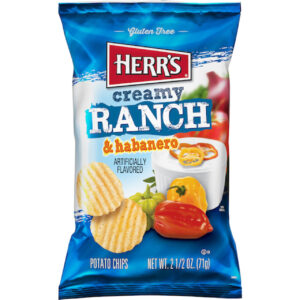 Herr Foods Inc Creamy Ranch Habanero Chips, 2.5 Ounces, 12 Per Case
