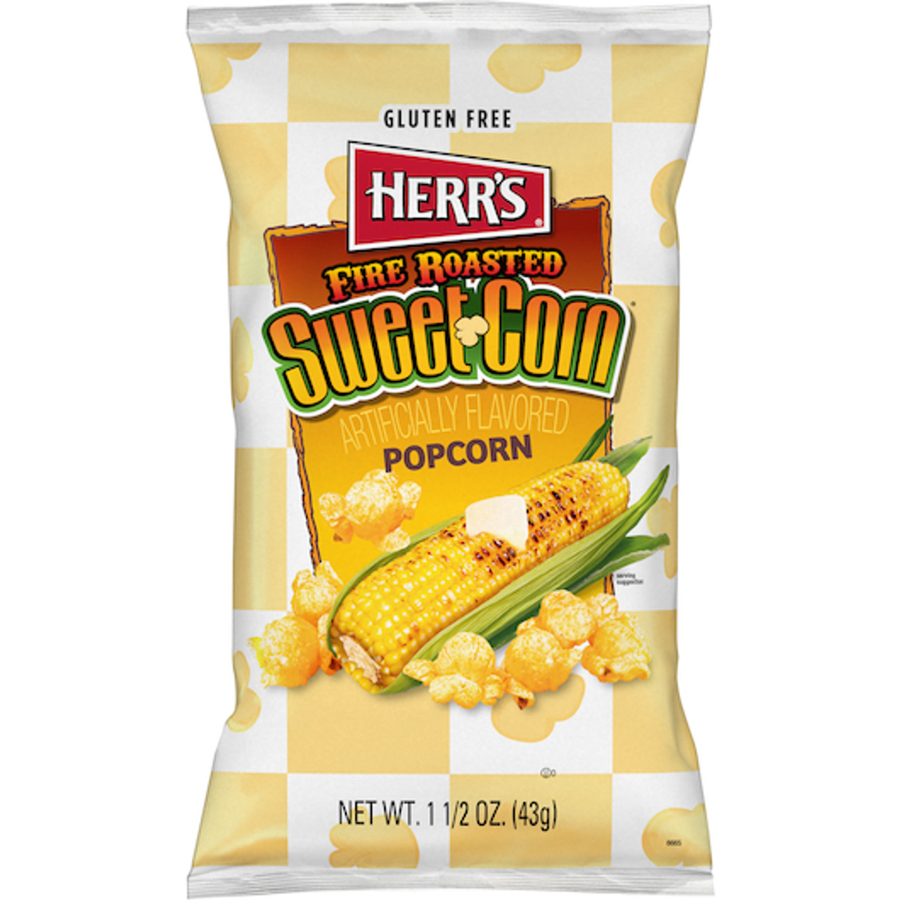 Herr Foods Fire Roasted Sweet Corn Popcorn, 1.5 Ounce, 12 Per Case