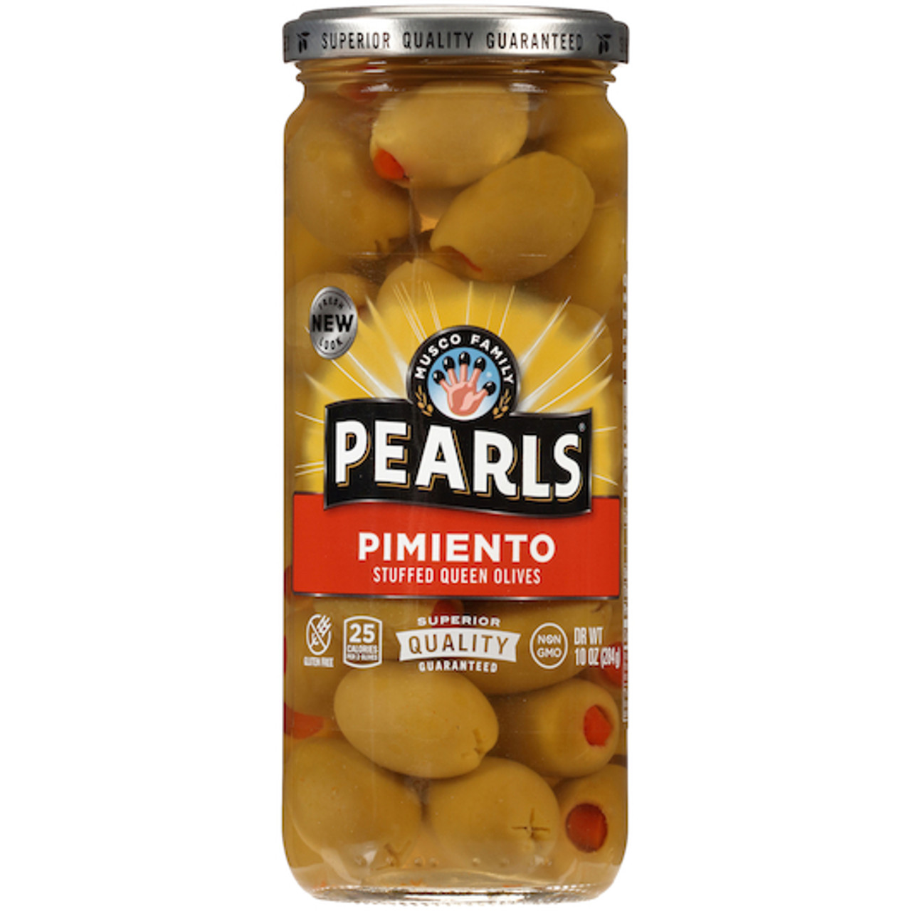 Pearls Pimiento Stuffed Olives Jar, 10 Ounce, 12 Per Case