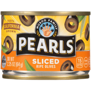 Pearls Sliced Black Ripe Olives Canned, 2.25 Ounce, 12 Per Case