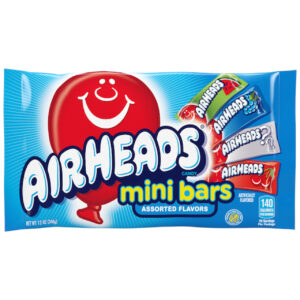 Airheads Mini Bar Assorted Flavors, 12 Ounces, 12 Per Case