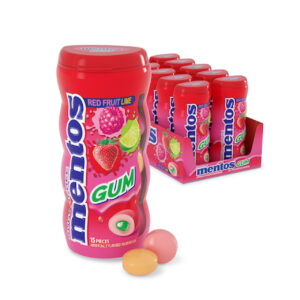 Mentos Red Fruit Lime Gum, 15 Pieces, 120 Per Case