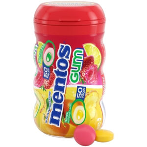 Mentos Mixed Fruit Sugar Free Gum, 50 Piece, 4 Per Box, 6 Per Case
