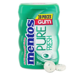 Mentos Pure Fresh Sugar Free Spearmint Chewing Gum with Xylitol, 1.975 Ounce, 6 Per Box, 6 Per Case