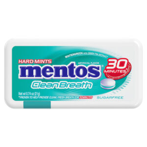 Mentos Hard Mints Clean Breath Wintergreen, 0.74 Ounces, 12 Per Box, 12 Per Case