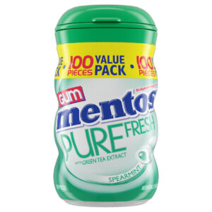 Mentos Gum Extra Large Spearmint, 100 Piece, 6 Per Box, 6 Per Case