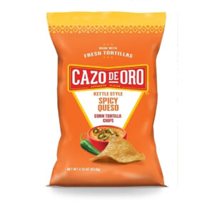Cazo De Oro Tortilla Chips Spicy Queso, 2.25 Ounce, 12 Per Case
