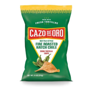 Cazo De Oro Fire Roasted Hatch Chili Tortilla Chips, 11 Ounce, 9 Per Case