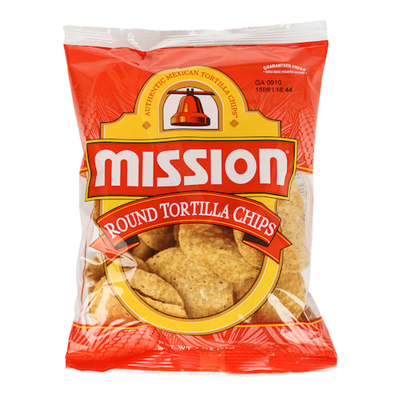 Mission Foods Yellow Round Tortilla Chips, 3 Ounces, 48 Per Case