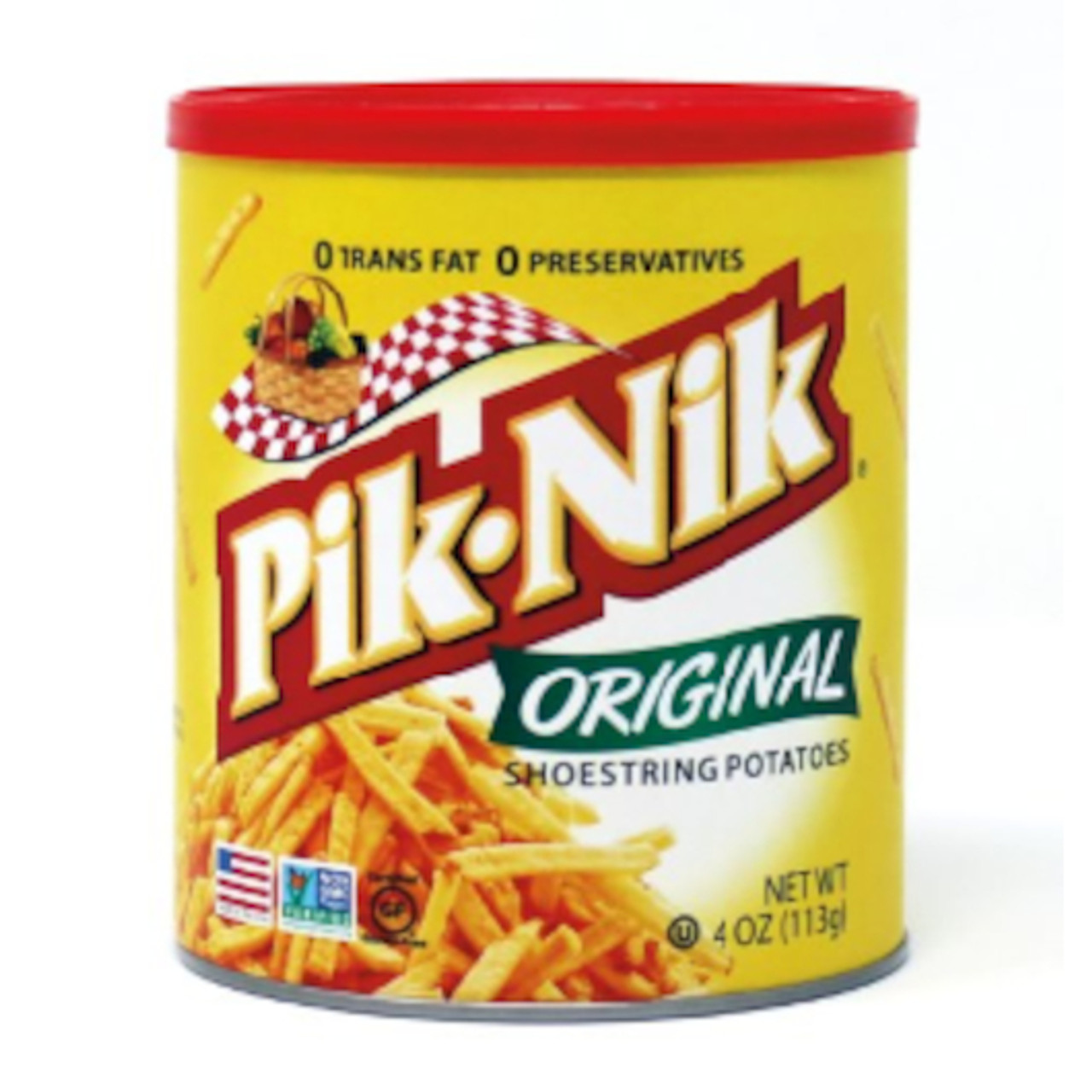 Pik-Nik Original Shoestring Potatoes Tray, 4 Ounces, 12 Per Case