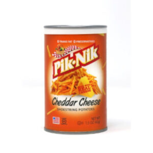 Pik-Nik Single Serve Cheddar Cheese Shoestring Potatoes, 1.5 Ounces, 48 Per Case
