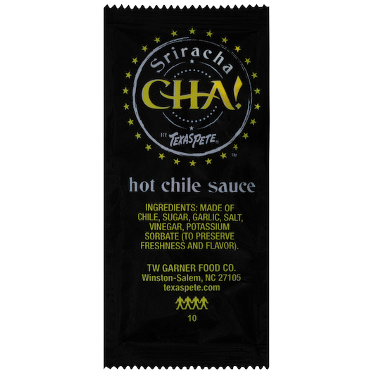 Texas Pete Cha Sriracha Hot Chile Sauce Hot Sauce Single Serve, 200 Each