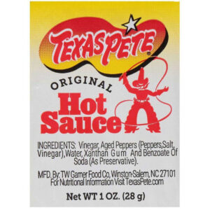 Texas Pete Original Hot Sauce Single Serve, 1 Ounce, 150 Per Case