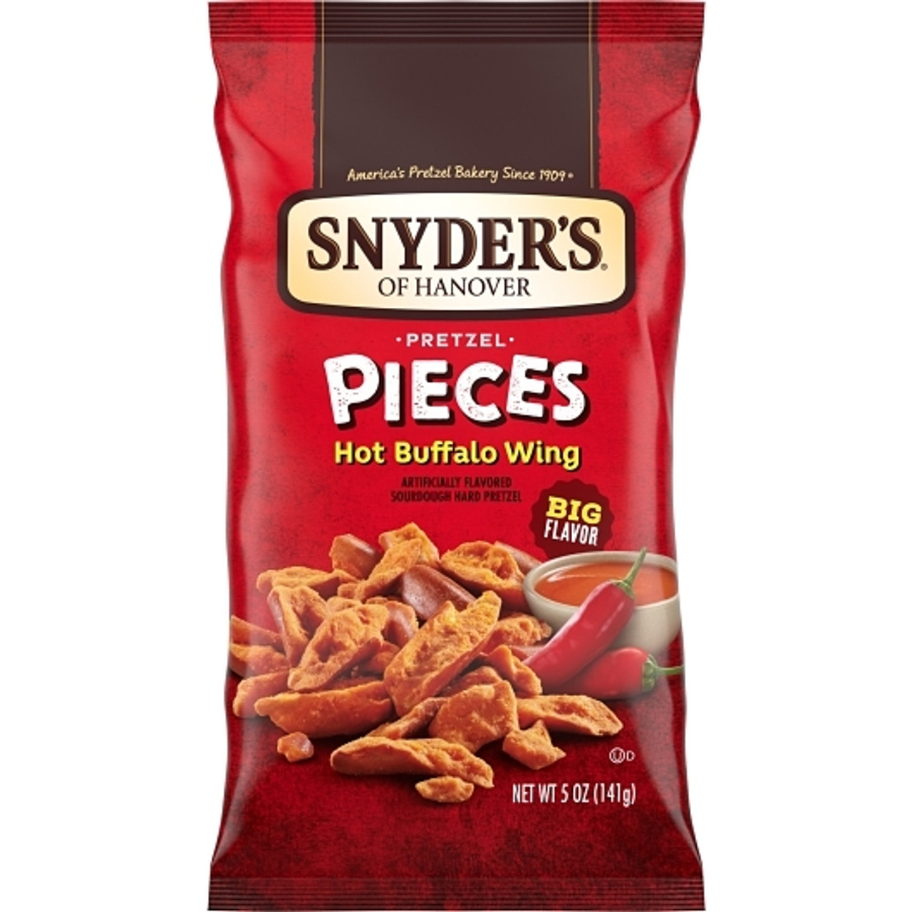 Snyder s Of Hanover Hot Buffalo Wing Pretzel Pieces, 5 Ounces, 8 Per Case