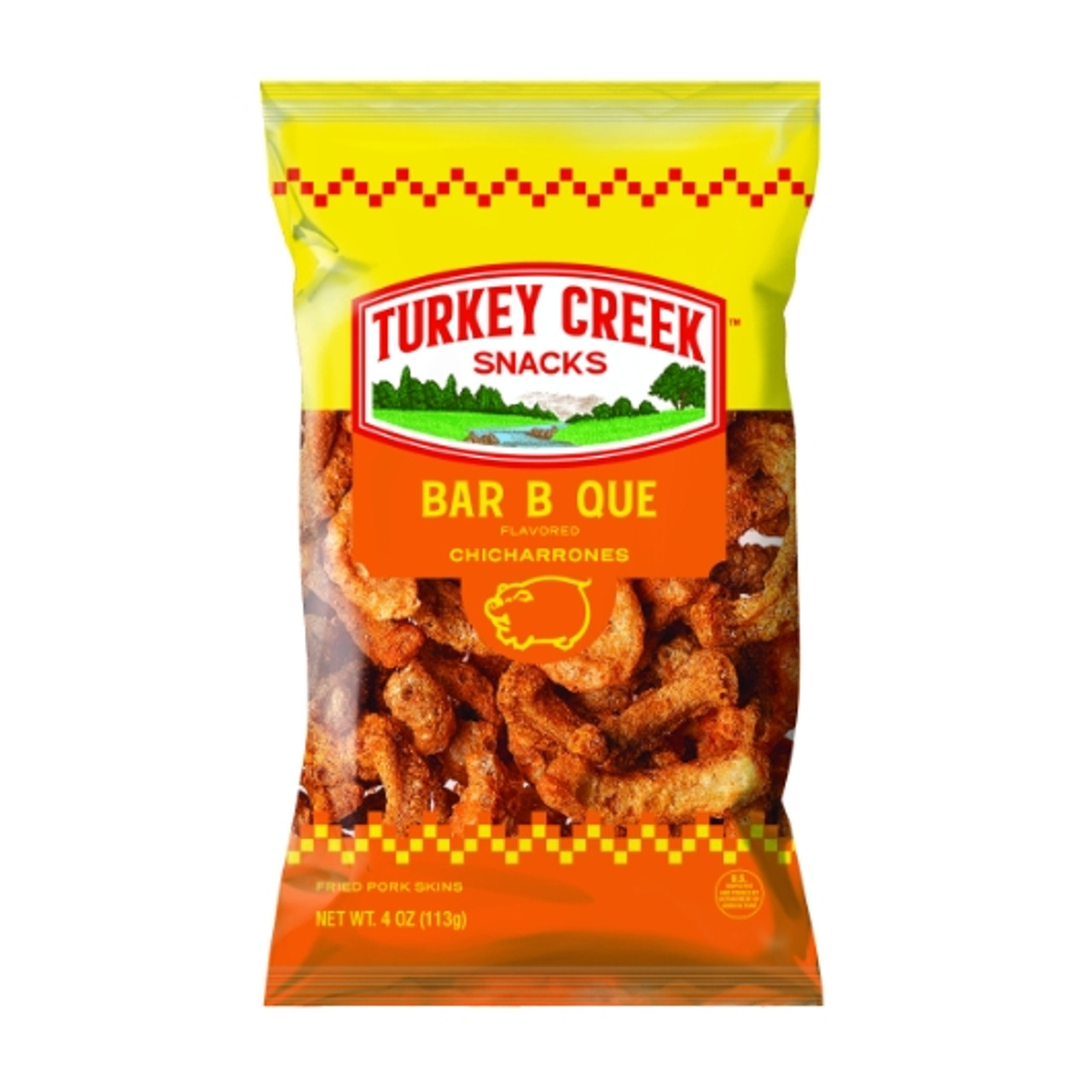 Turkey Creek Box Of Bbq Pork Skins, 4 Ounce, 12 Per Case