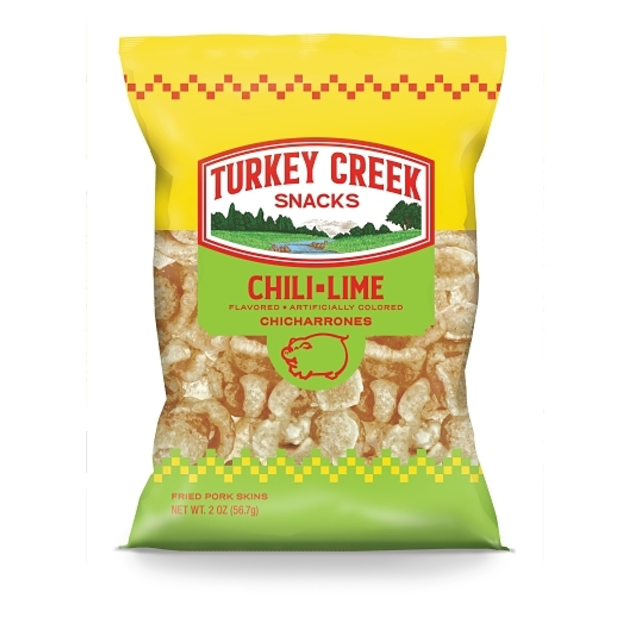 Turkey Creek Chili Lime Pork Skin, 2 Ounce, 12 Per Case