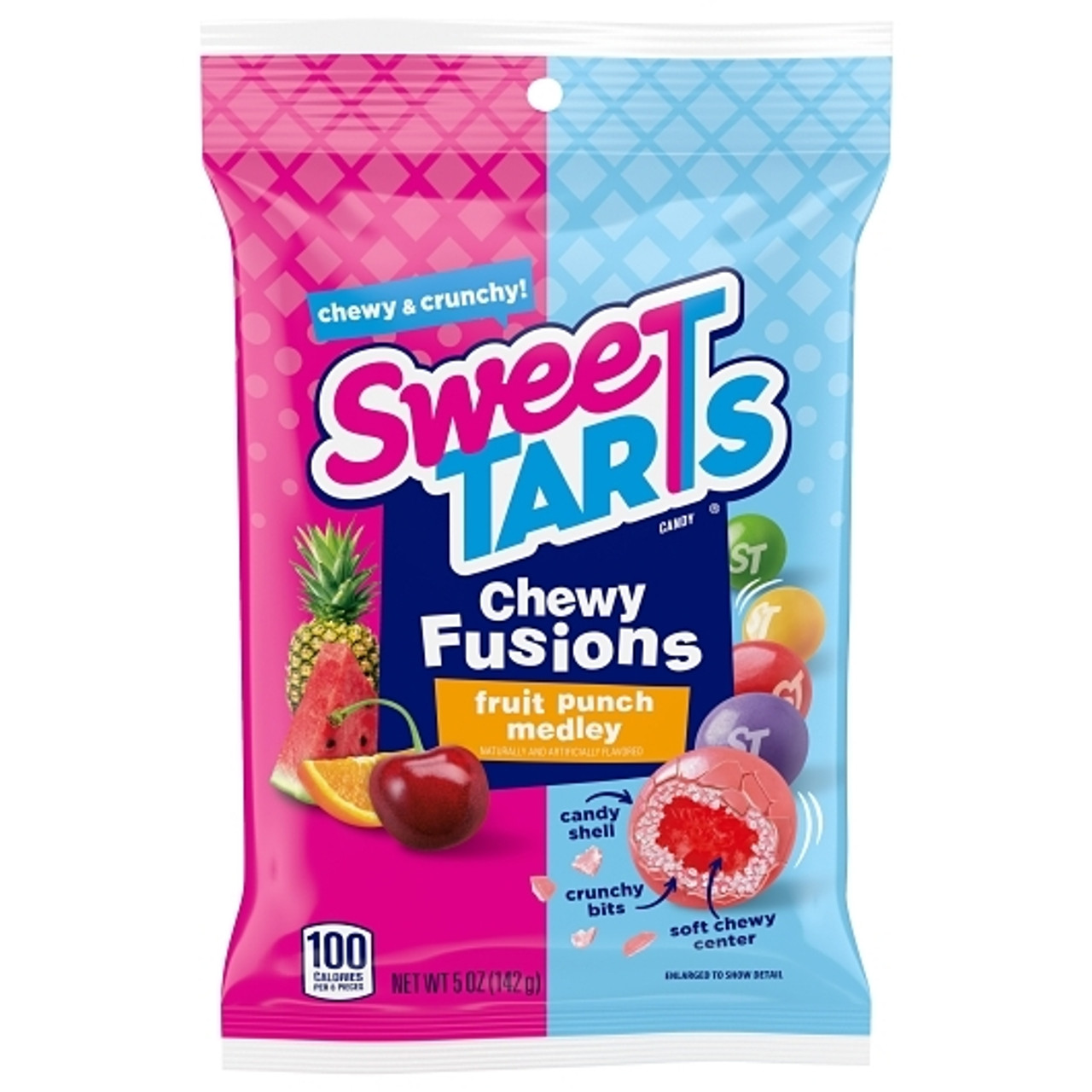 Sweetarts Chewy Fusions Fruit Punch Medley, 5 Ounces, 12 Per Case