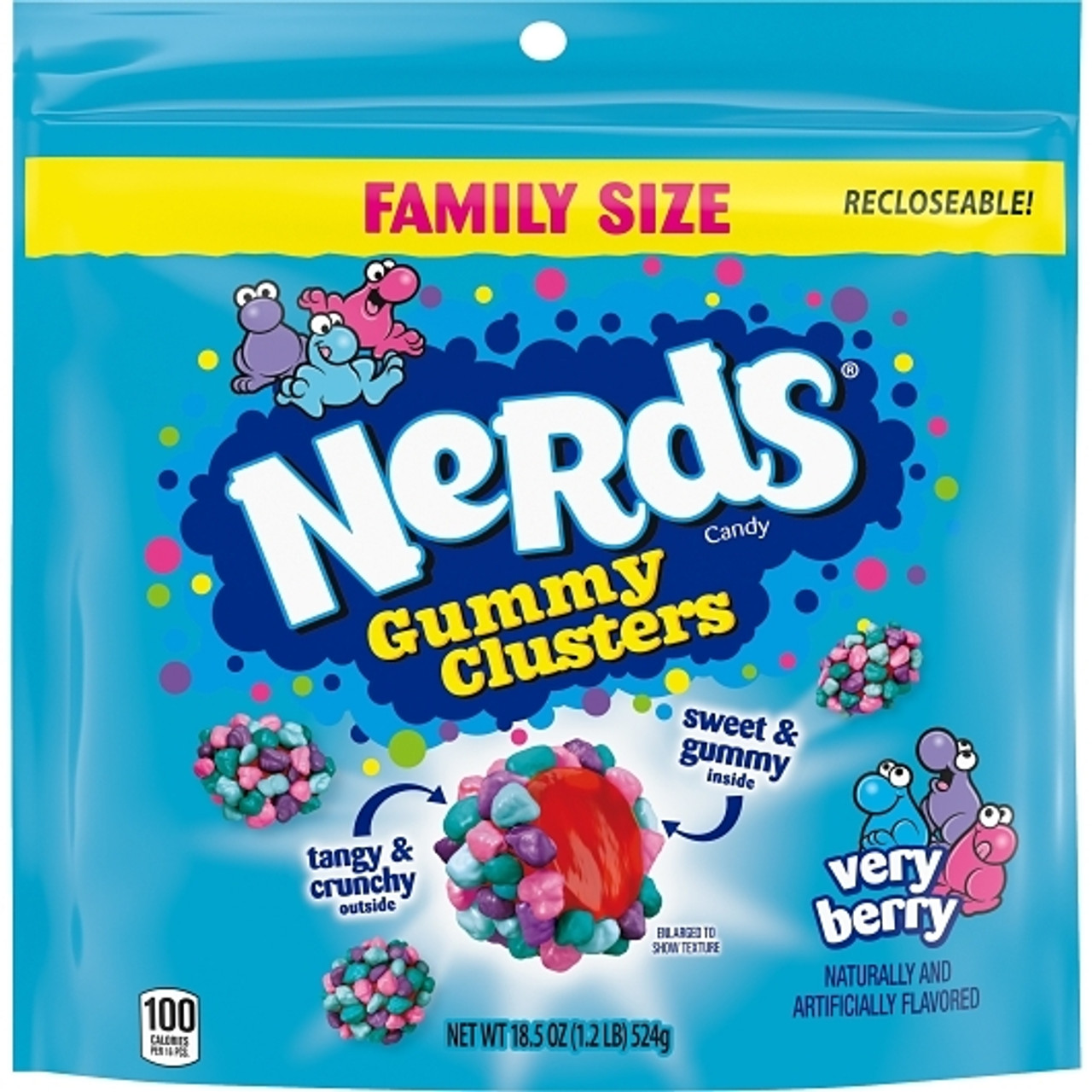Nerds Very Berry Gummy Clusters Stand Up, 18.5 Ounce, 5 Per Case