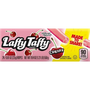 Laffy Taffy Cherry Rope, 0.81 Ounce, 24 Per Box, 12 Per Case