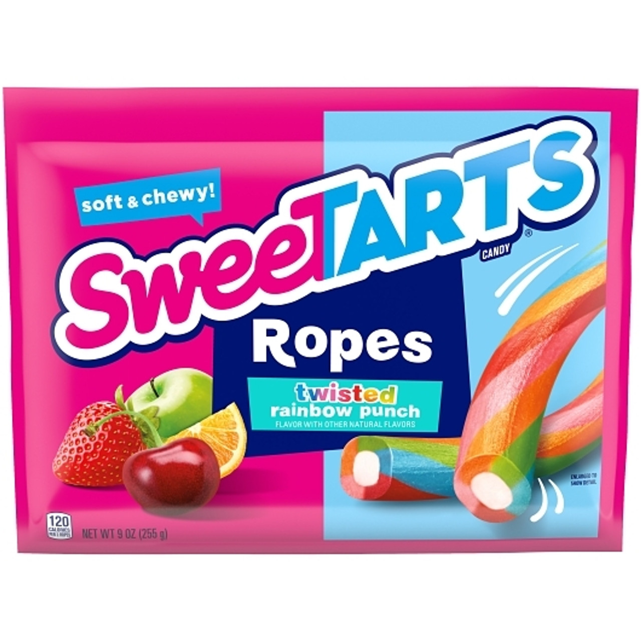 Sweetarts Twisted Rainbow Punch Rope, 9 Ounce, 12 Per Case