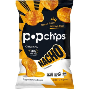 Popchips Nacho Popped Potato Snack, 5 Ounce, 12 Per Case