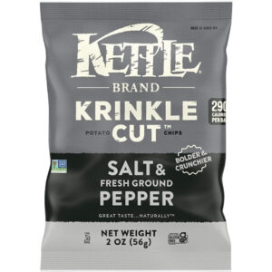Kettle Krinkle Cut Salt and Fresh Ground Pepper Potato Chips  2 oz. bag, 24 per case