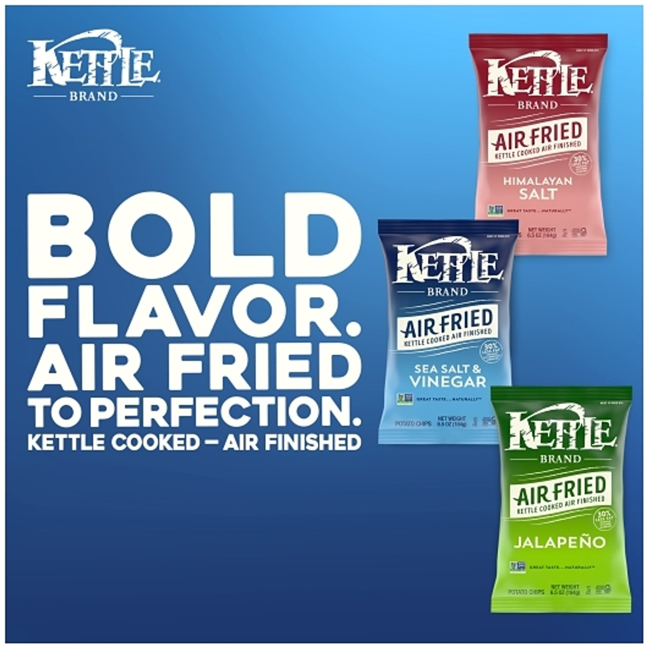 Kettle Air Fried Jalapeno Potato Chips, 6.5 Ounce, 12 Per Case