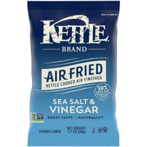 Kettle Foods Air Fried Sea Salt And Vinegar Potato Chips Snack Bag, 1.7 Ounce, 6 Per Case