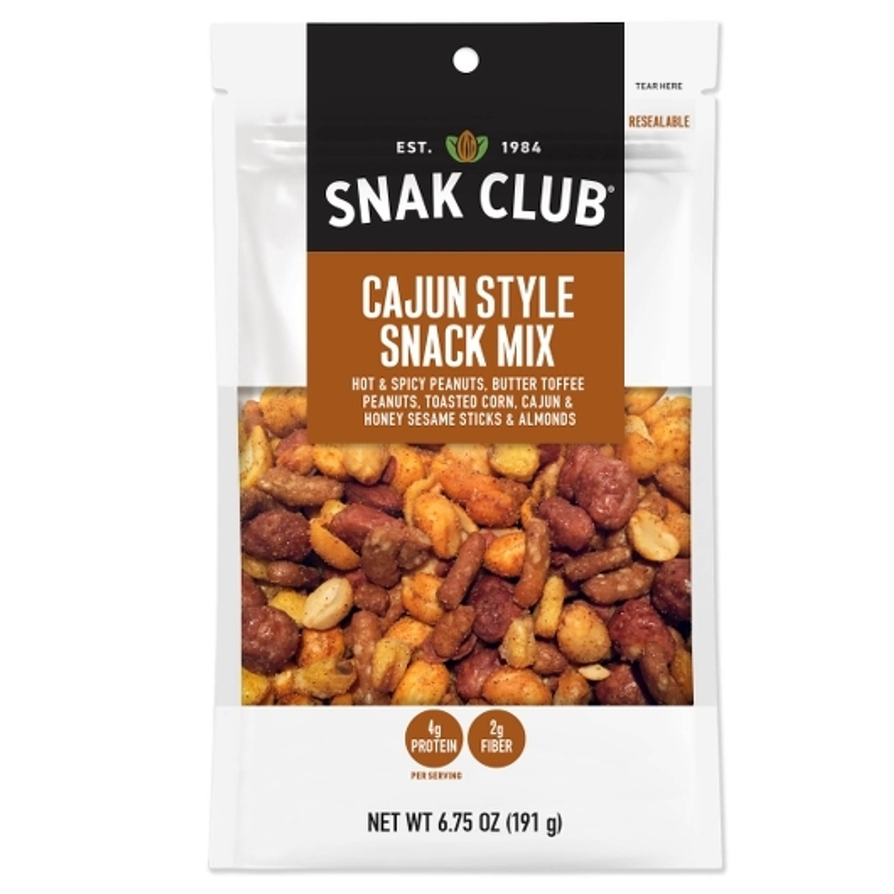 Snak Club Cajun Savory Mix, 6.75 Ounce, 6 Per Case