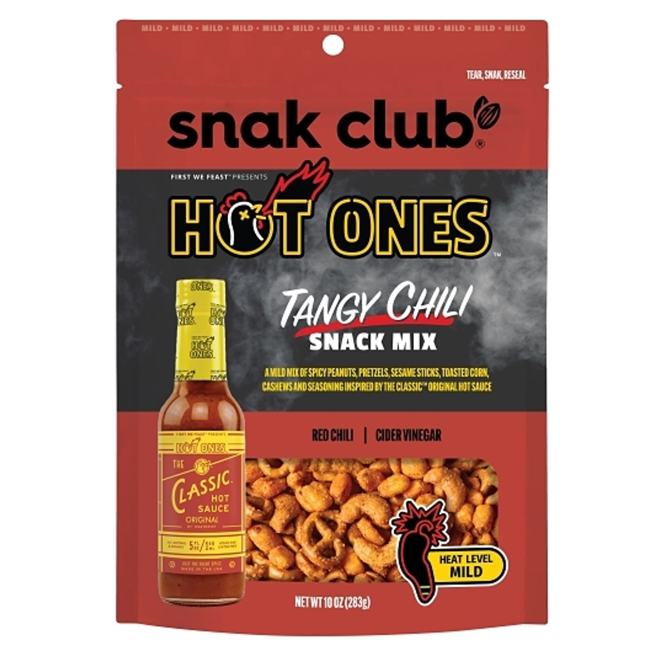 Snak Club Hot Ones Tangy Chili Snack Mix, 10 Ounce, 6 Per Case