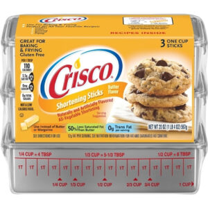 Crisco Butter Shortening Sticks, 20 Ounce, 12 Per Case