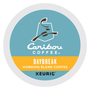 Caribou Coffee K-Cup Pod Daybreak Morning Blend, 10 Ounce, 4 Per Case