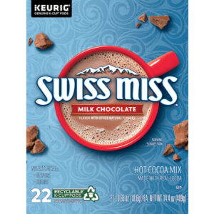 Swiss Miss Milk Chocolate K Cup Hot Cocoa Mix Pod, 22 Count, 4 Per Case