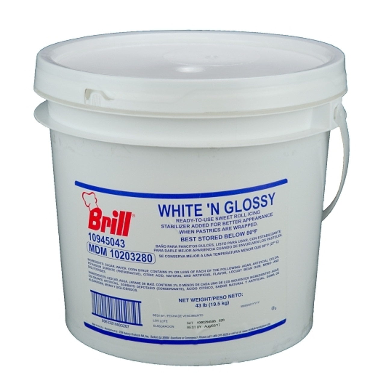 Brill White n Glossy Icing, 43 Pound