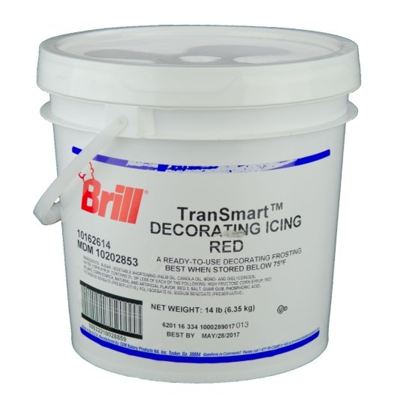 Brill Red Transmart Decorating Icing, 14 Pound, 1 Per Case