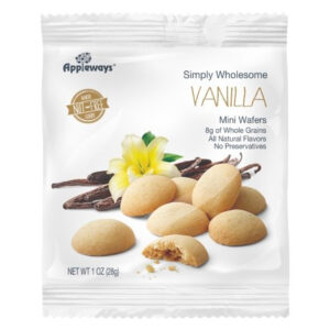 Appleways Whole Grain Vanilla Wafers,  1 Ounce, 108 Per Case