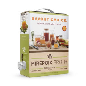 Savory Choice Halal Mirepoix Broth Concentrate Bag-In-Box, 12 Pound, 1 Per Case