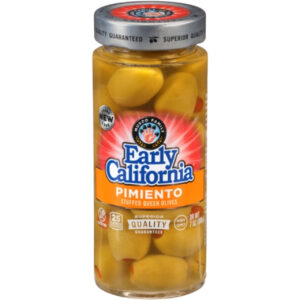 Early California Pimento Stuffed Queen Olives Jar, 7 Ounce, 12 Per Case