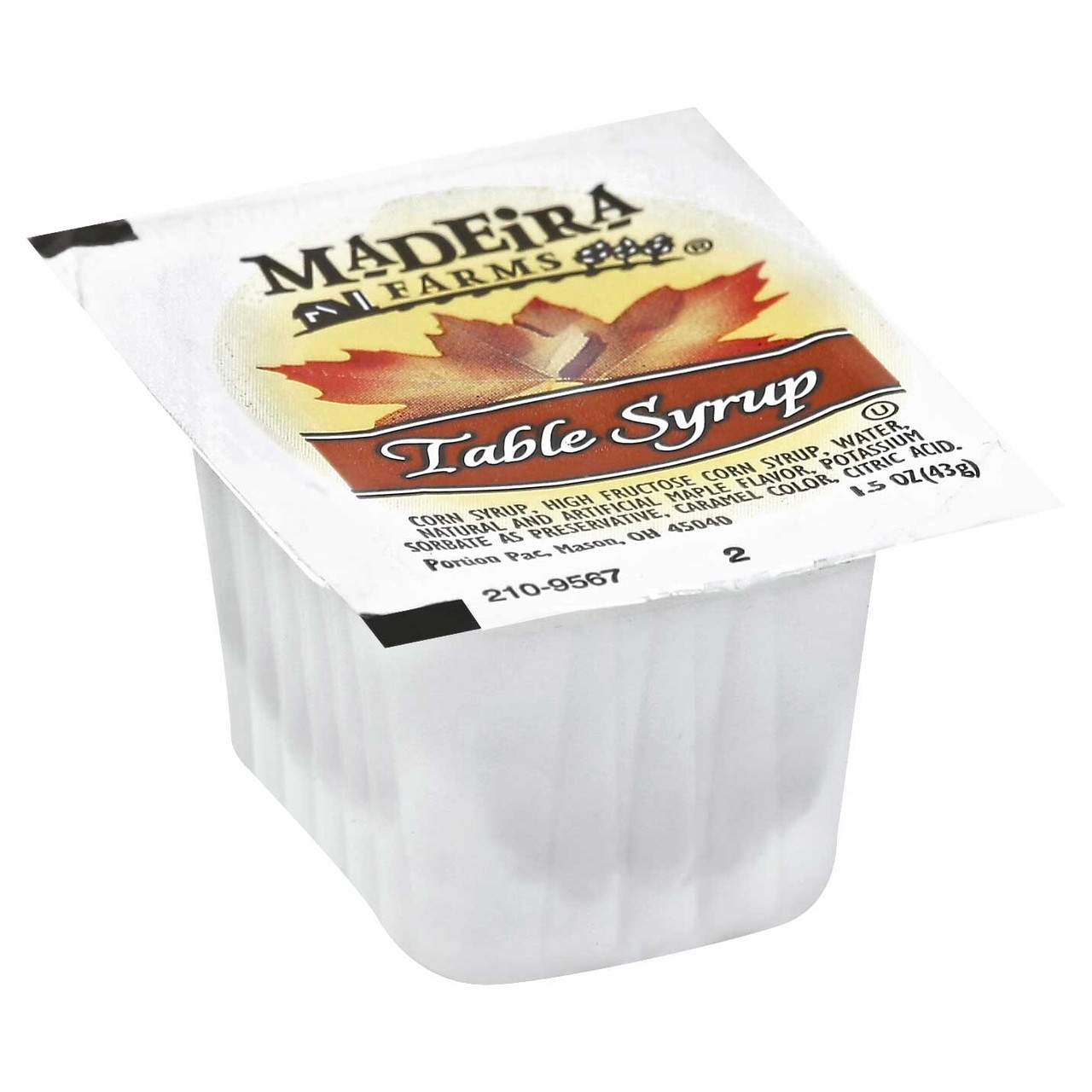 Madeira Farms Maple Syrup, 1.5 Ounce, 100 Per Case