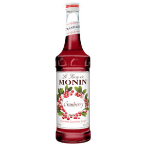 Monin Glass Cranberry Flavor Syrup, 750 ml, 12 Per Case