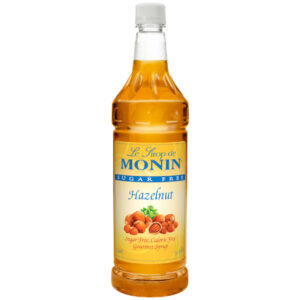 Monin Sugar-Free Hazelnut Syrup, 1 Liter, 4 Per Case