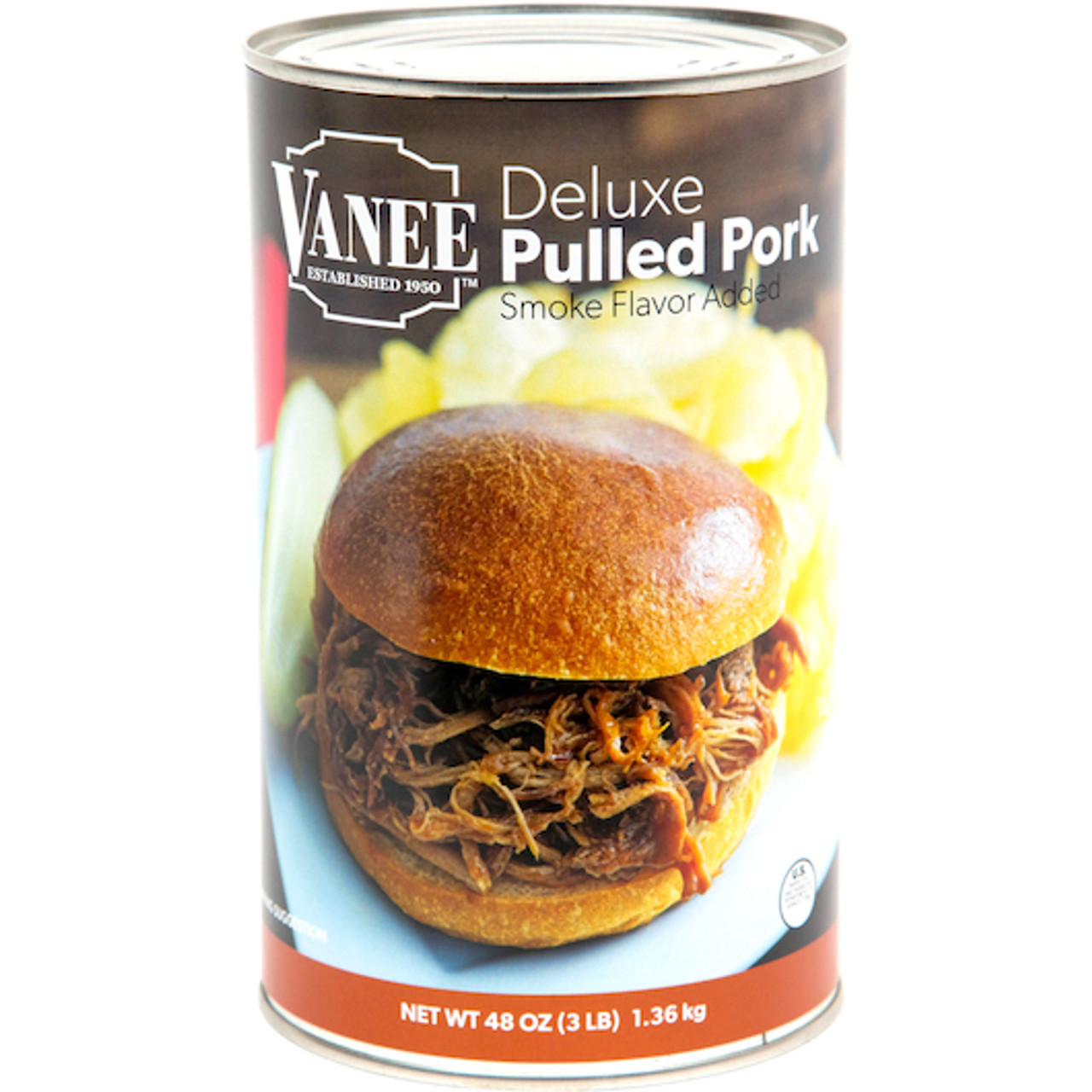 Vanee Deluxe Pulled Pork, 48 Ounce, 6 Per Case