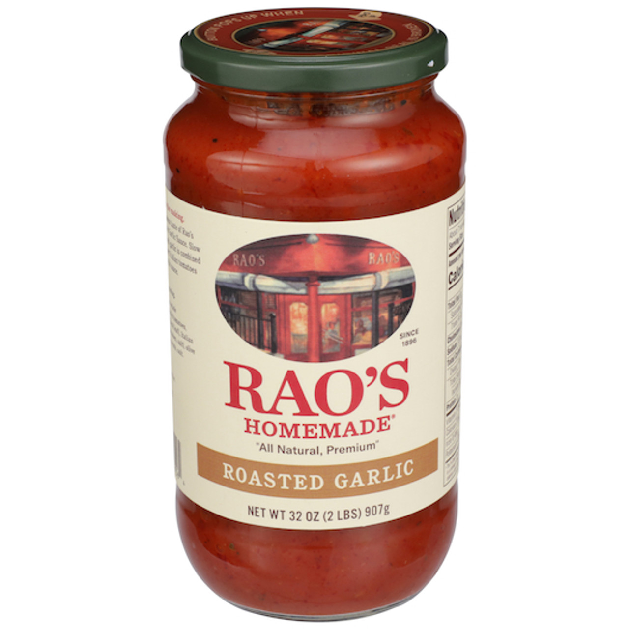 Rao s Homemade Roasted Garlic Sauce, 32 Ounces, 6 Per Case