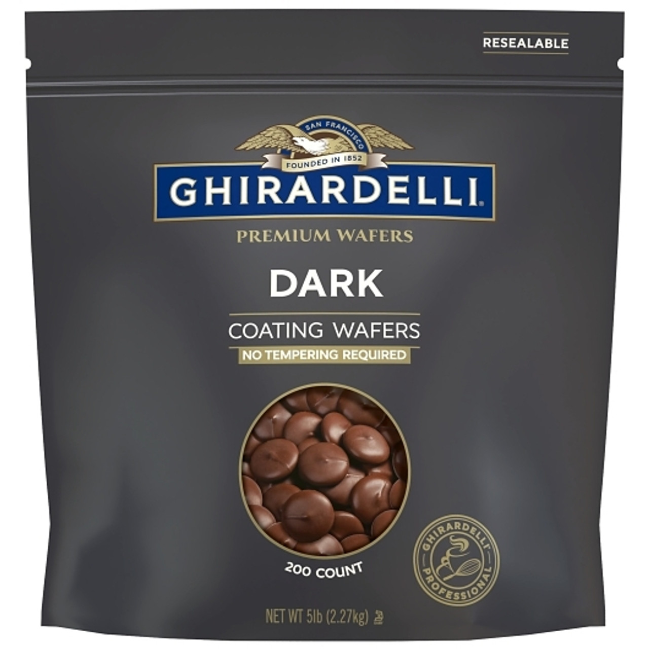 Ghirardelli Dark Coating Wafers, 5 Pound, 2 Per Case
