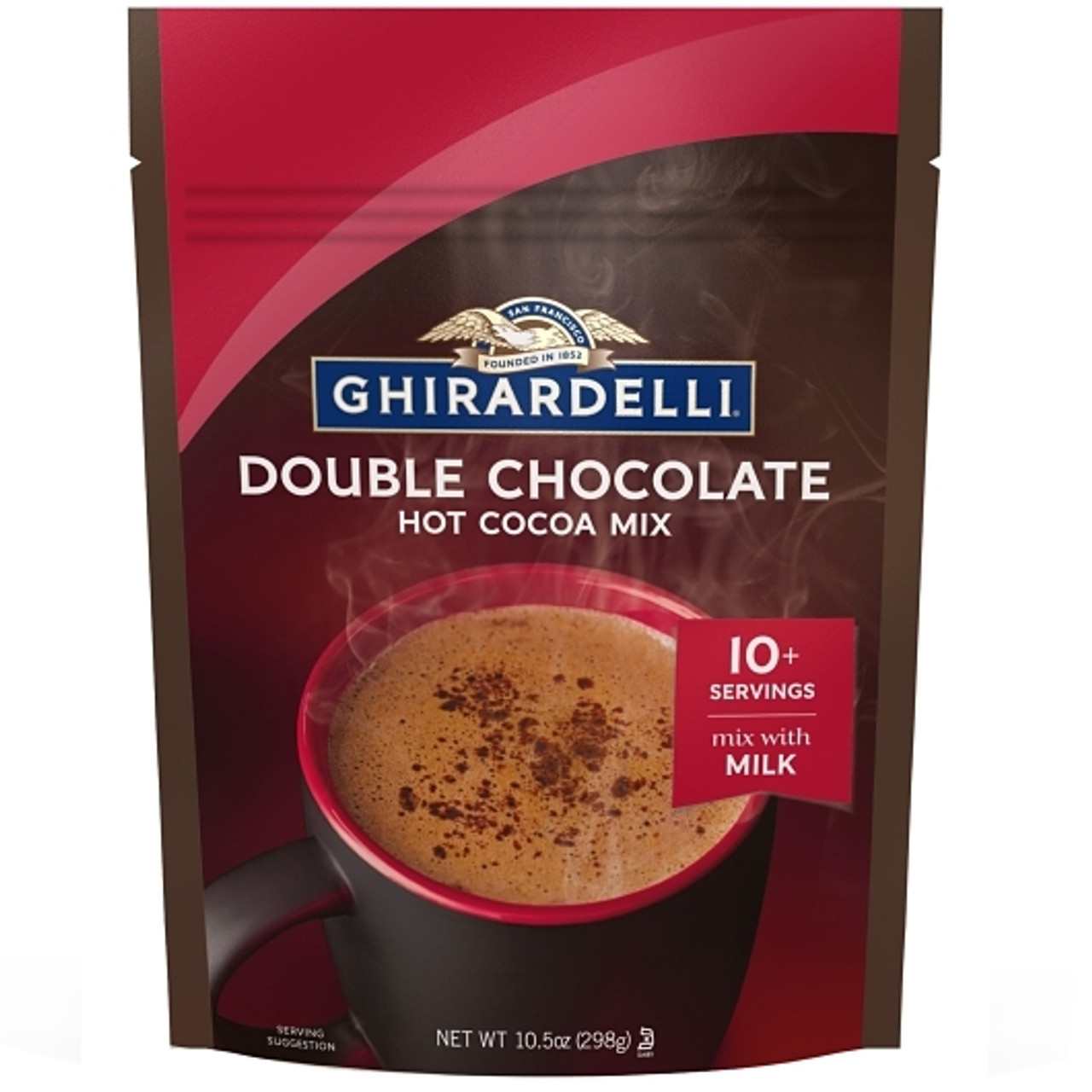 Ghirardelli Double Chocolate Hot Chocolate Pouch, 0.67 Pound, 6 Per Case
