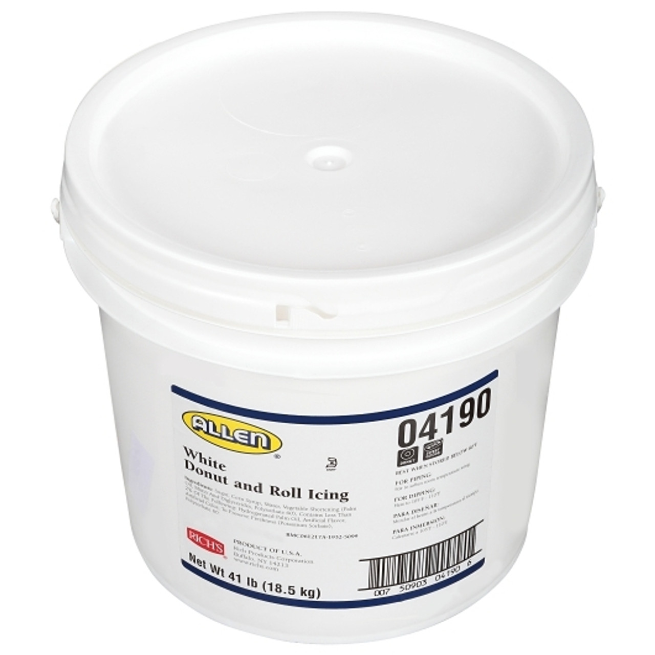 Allen White Donut & Roll Icing, 41 Pound, 1 Per Case